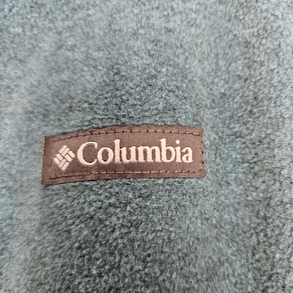 Columbia Zipper Fleece Jacket Blue Green Women's Size 2X‎
